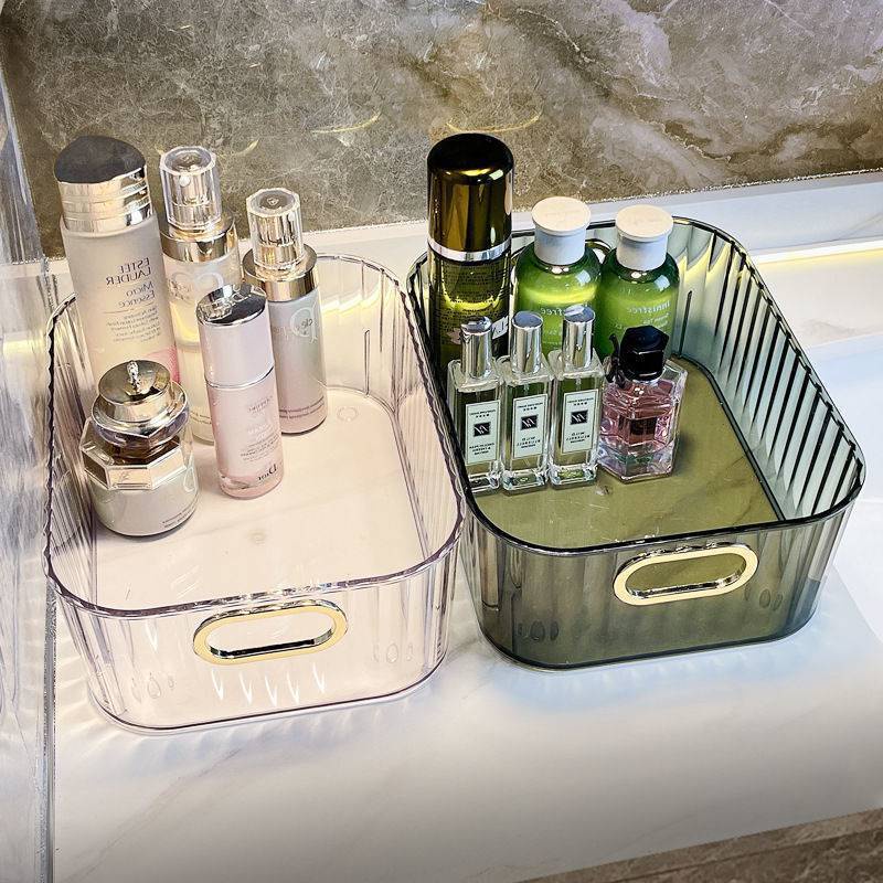 Giỏ Đựng Đồ Dùng Bằng Acrylic Trong Suốt Có Tay Cầm Tiện Dụng Trang Trí Nhà Cửa