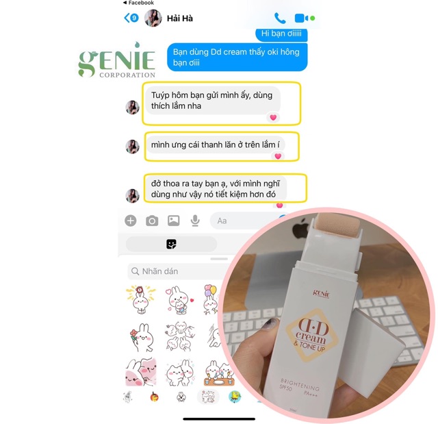 Kem Che Khuyết Điểm Dưỡng Da Chống Nắng DD Cream Genie Hàn Quốc | BigBuy360 - bigbuy360.vn