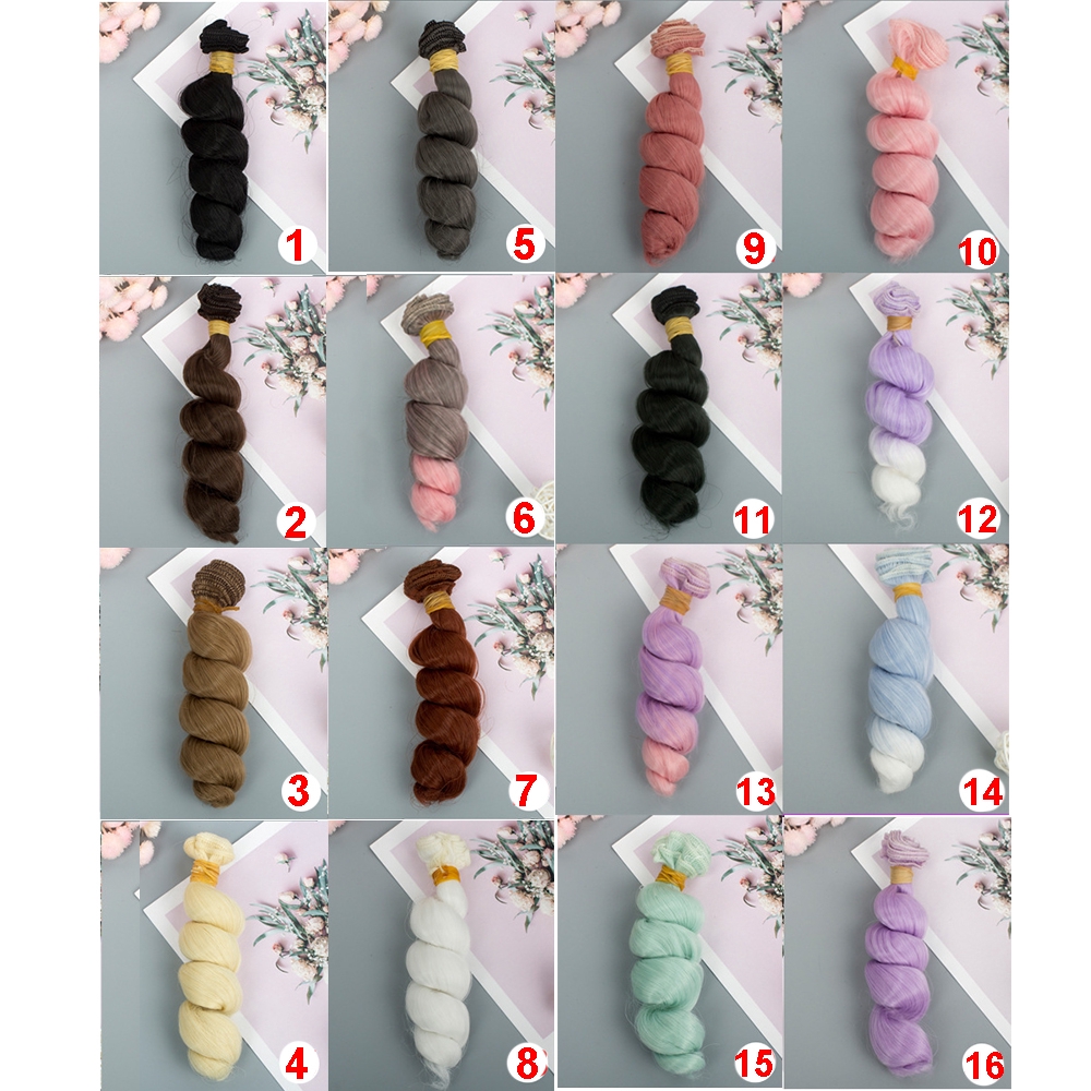 Tóc giả 15*100cm chịu nhiệt độ cao cho búp bê 1/6 1/4 1/3