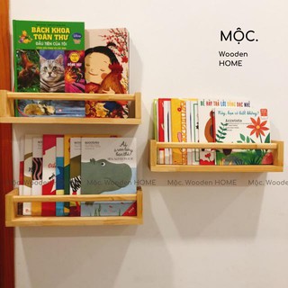 [Size 80cm] Kệ Gỗ Đa Năng Chữ U / Kệ Sách Trang Trí Tường Gỗ Thông - Mộc. HOME