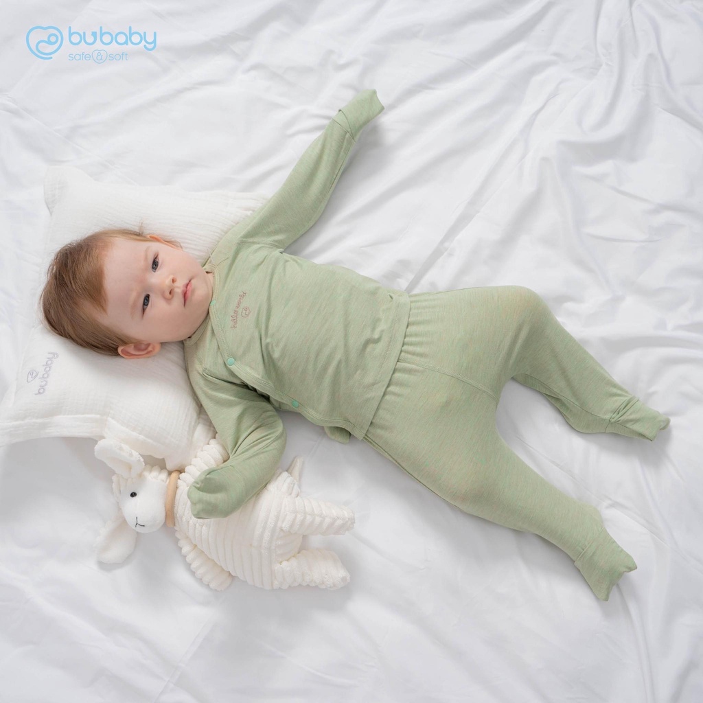 [Bu baby] Bộ dài tay cài chéo sơ sinh Bu baby Bambus BBB110806.03