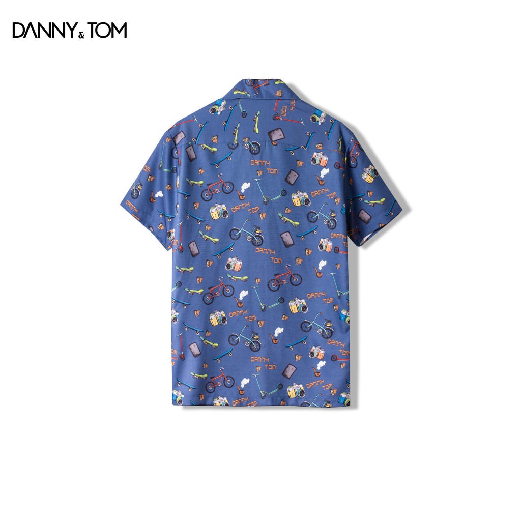 Áo sơ mi Tay ngắn Họa tiết Bicam, Vải lụa Thoáng mát, Chống nhăn Form Regular Fit, Chuẩn đẹp , Năng động DN06 - DANNYTOM | BigBuy360 - bigbuy360.vn