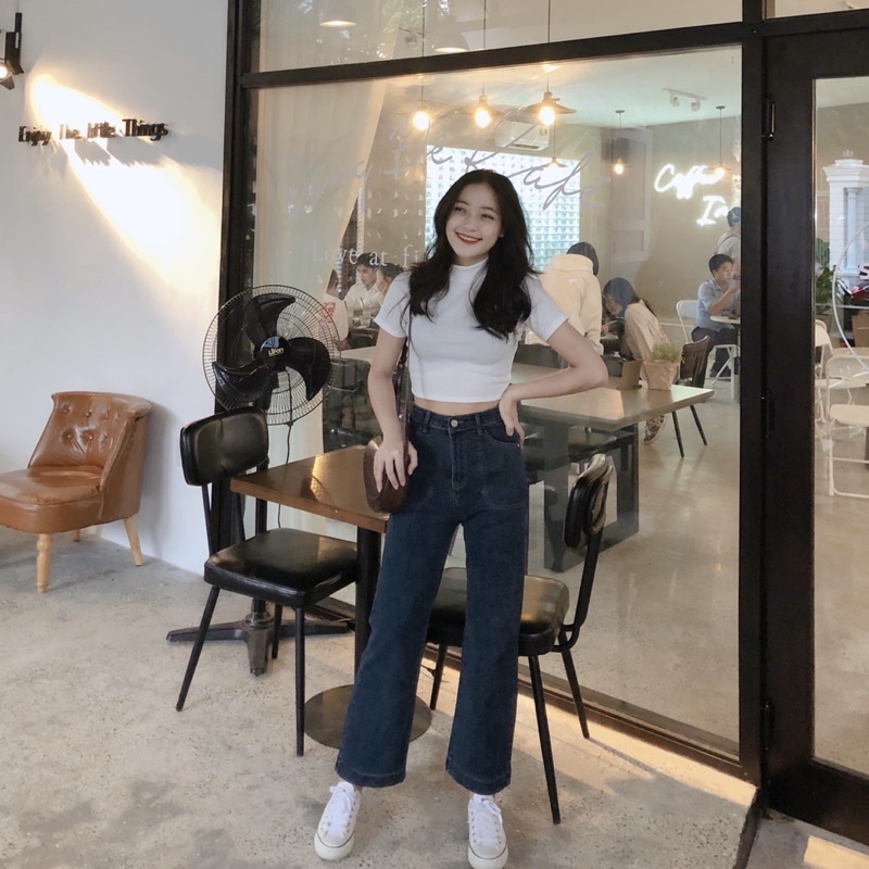 Quần jean suông nhẹ 3703 hàng QC chất xịn lên form đẹp ( ảnh thật )