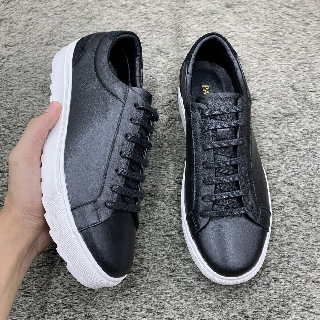Giầy thể thao/sneaker nam da bò thật đế tăng cao