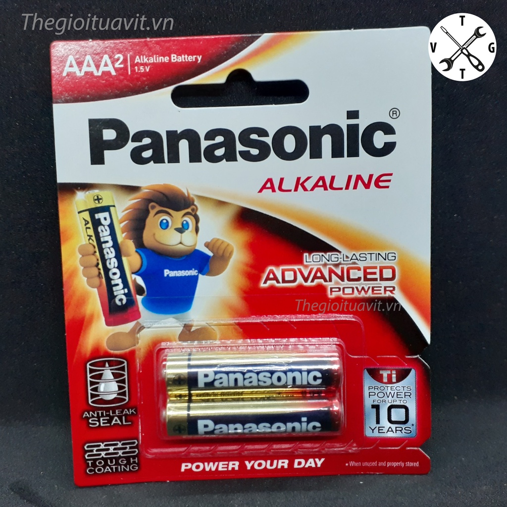 Pin đũa AAA LR03 Panasonic Alkaline LR03T/2B 1.5V vỉ 2 viên