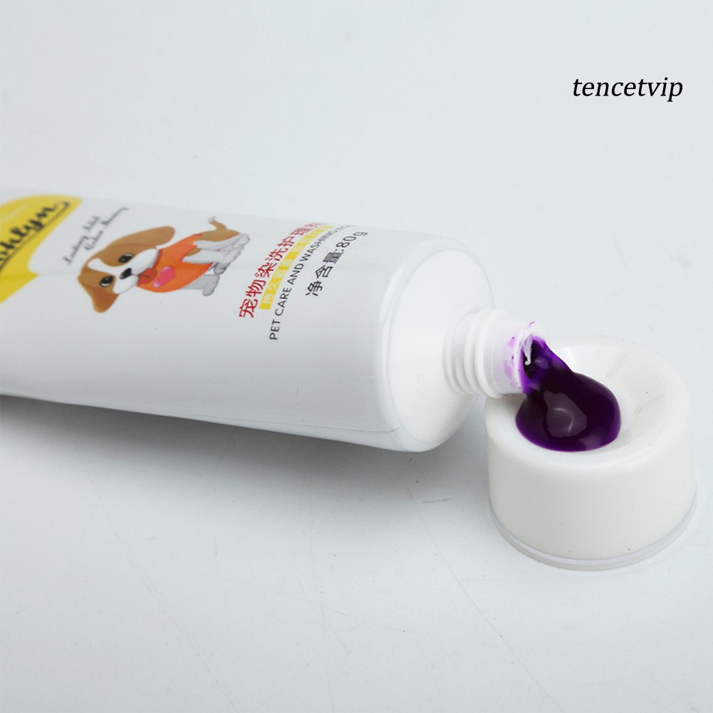 Tuýp thuốc nhuộm lông thú cưng 80g nhiều màu sắc tiện dụng