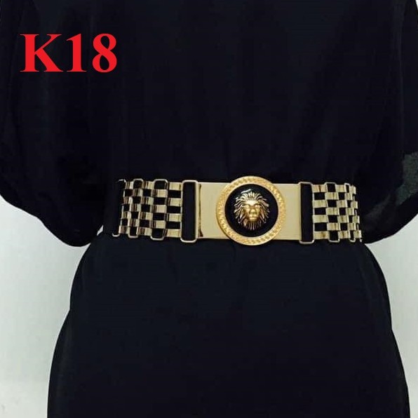 Đai váy họa tiết 4cm sư tử K18