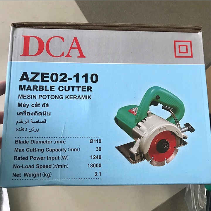 MÁY CẮT GẠCH CẦM TAY 110mm AZE02-110 1240W DCA CHÍNH HÃNG