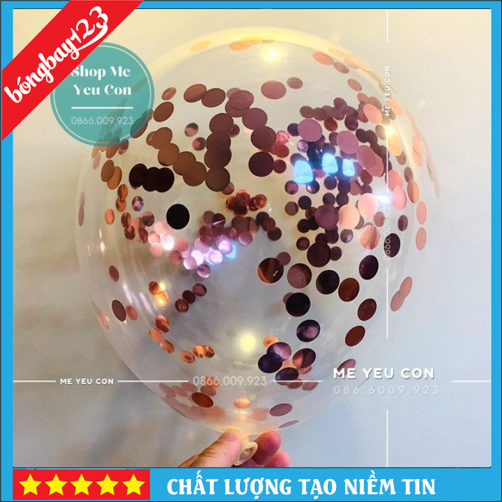 Bóng Bay Trong Suốt Rắc Nhũ 10inch ❤️FREESHIP❤️ Bóng Bay Trang Trí Sinh Nhật, Đám Cưới❤️RẺ