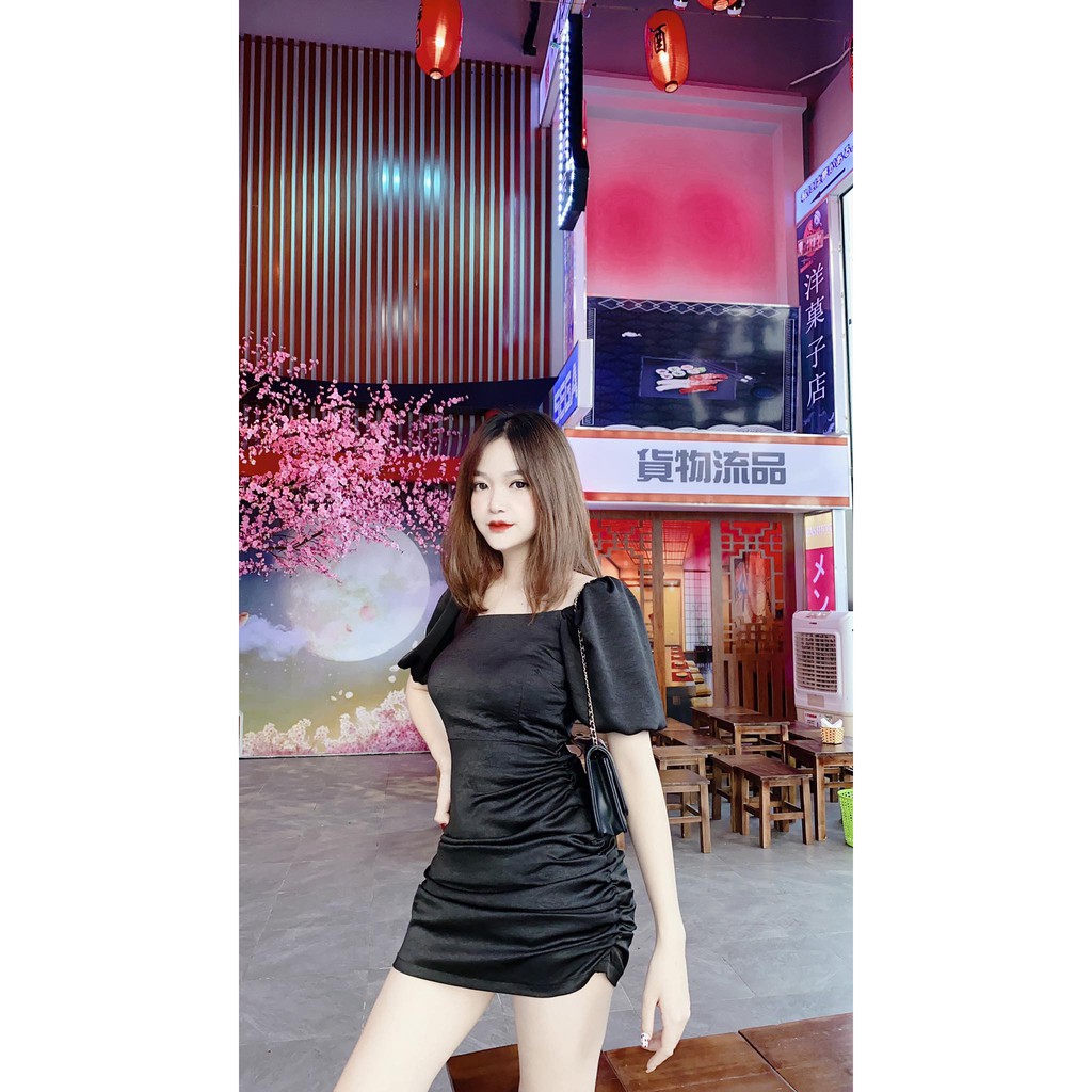 Đầm Body Tay Phồng Cổ Vuông | BigBuy360 - bigbuy360.vn
