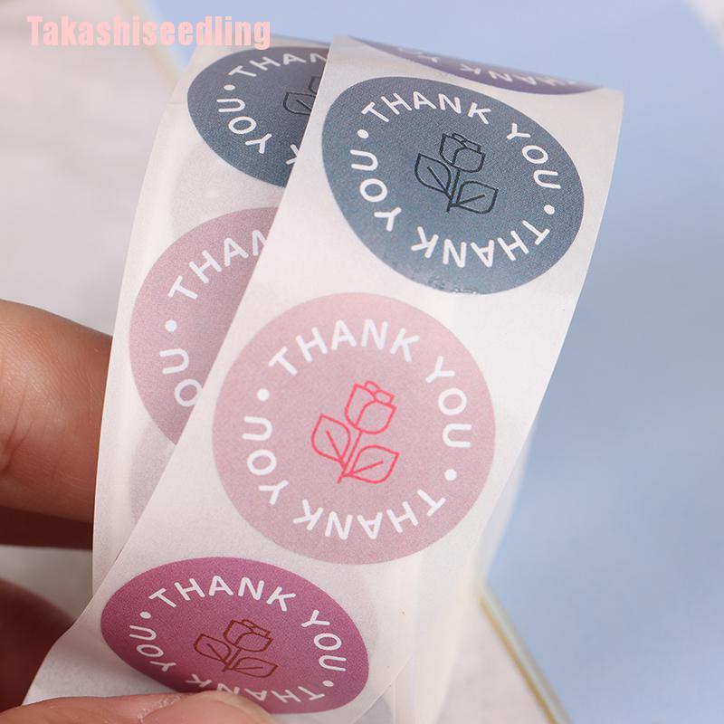 Cuộn 500 Miếng Dán In Chữ Thank You Trang Trí