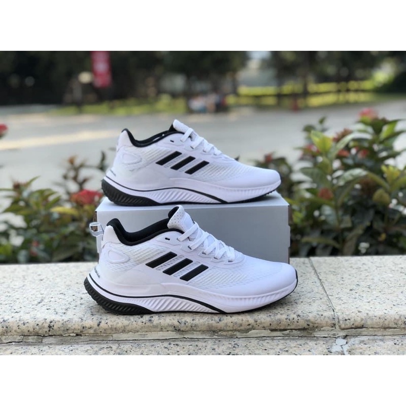 Giày thể thao sneaker alphamagma trắng sọc đen