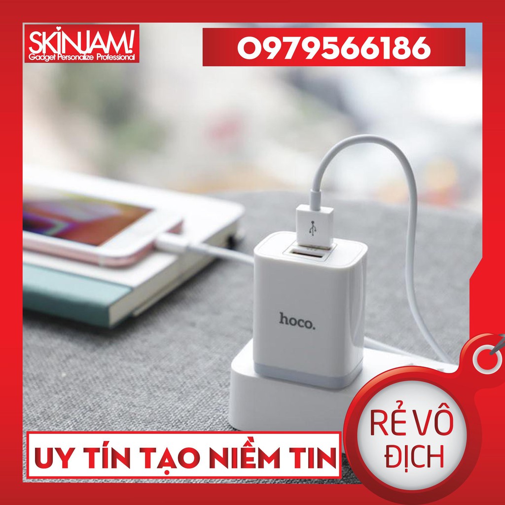 [Mã 2404EL10K giảm 10K đơn 20K] Bộ củ cáp sạc nhanh 2 cổng USB 2.1A Hoco C50 2 cổng sạc - Bảo Hành 12 tháng