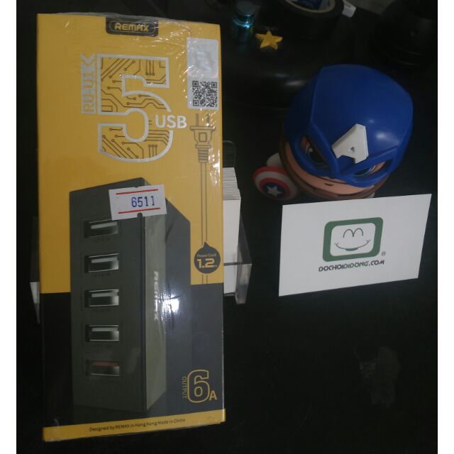 Bộ sạc Remax RU-U1 5 cổng 6A 1.2m