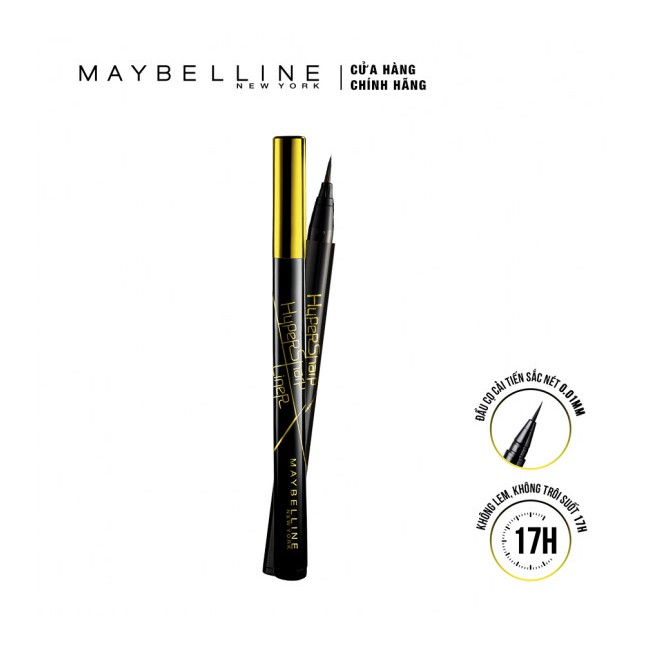 Bút Kẻ Mắt Nước Maybelline Nét Mảnh Hyper Sharp Laser Eyeliner 0.5g