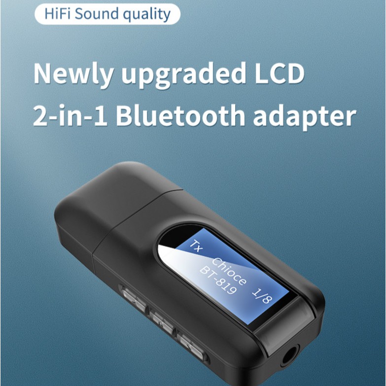 Bộ Thiết Bị Thu Phát Tín Hiệu Âm Thanh Bluetooth 5.0 Có Màn Hình LCD 3.5mm Kèm Phụ Kiện | BigBuy360 - bigbuy360.vn