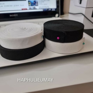 Chun cuộn 5 mét khổ nhỏ ( thun trắng và đen )