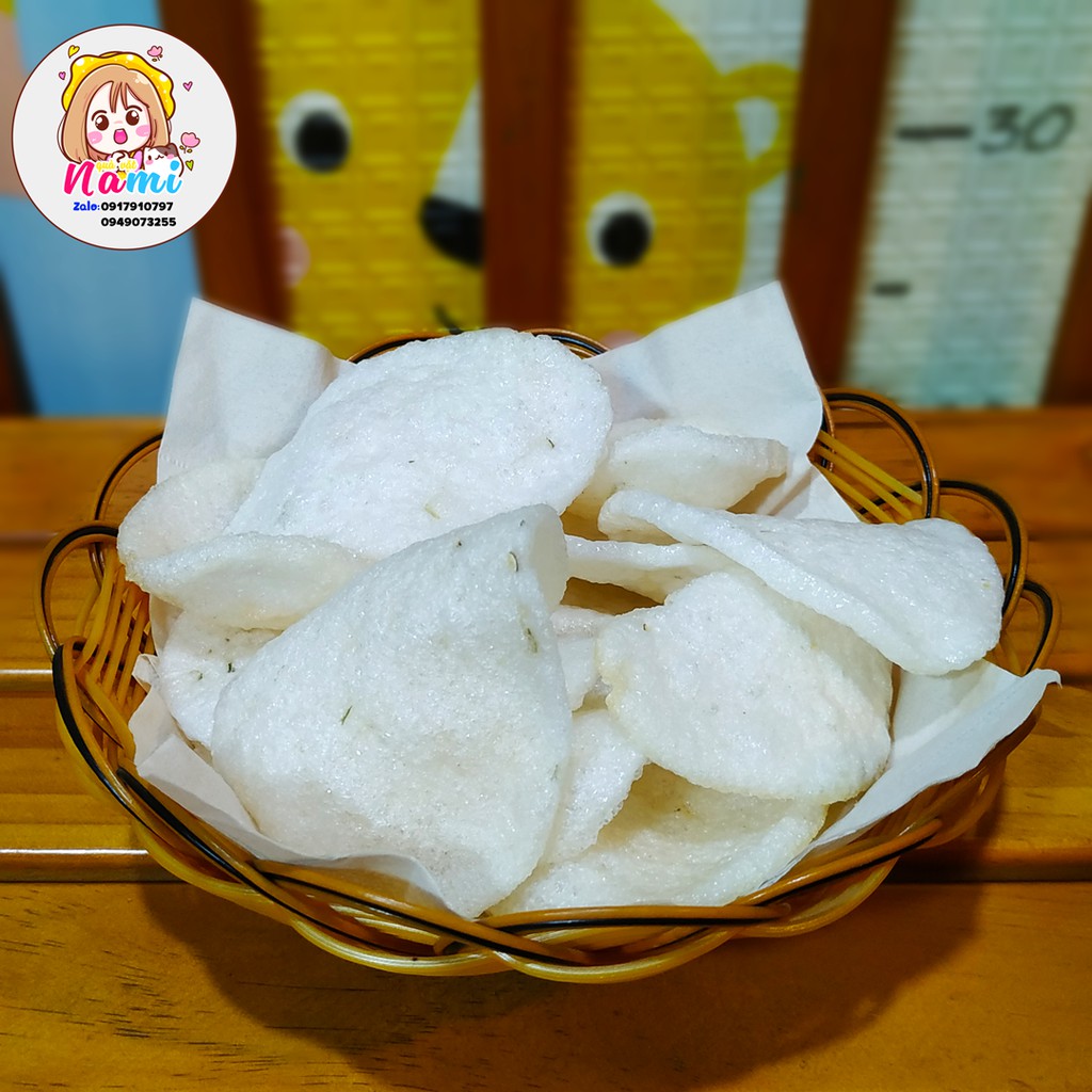 [SALE 40% KHAI TRƯƠNG SHOP] Bánh Phồng Tôm Trắng Tiêu Hành 1kg - Bánh Chiên/Nấu Súp - NamiShop