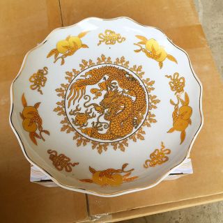 Đĩa rồng trắng đường kính 17cm