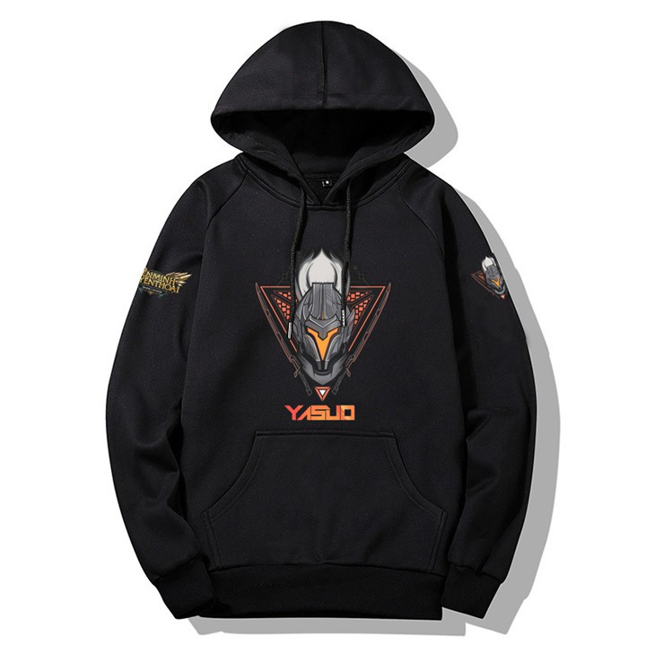 SALE- Áo Hoodie Nỉ Lien Minh Yasuo Có Mũ, Nam & Nữ Form Rộng 4 Size (Kèm ảnh thật )