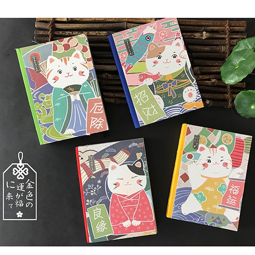 Sổ Tay Kế Hoạch Planner Bìa Mèo Maneki Neko [2 KIỂU]