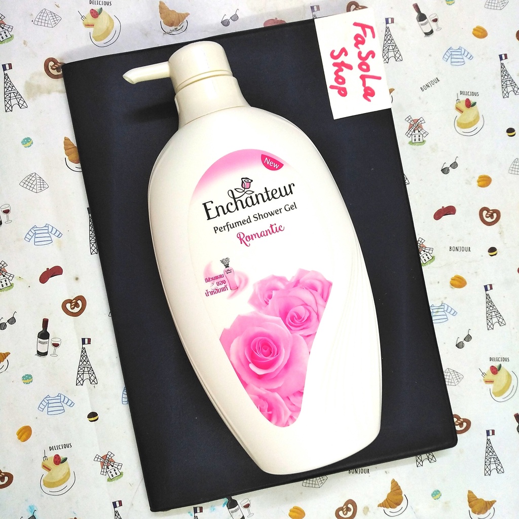 Sữa tắm hương nước hoa ENCHANTEUR 250ml / 550ml Việt Nam xuất Thái charming romantic vàng hồng tím pháp shower gel wipro