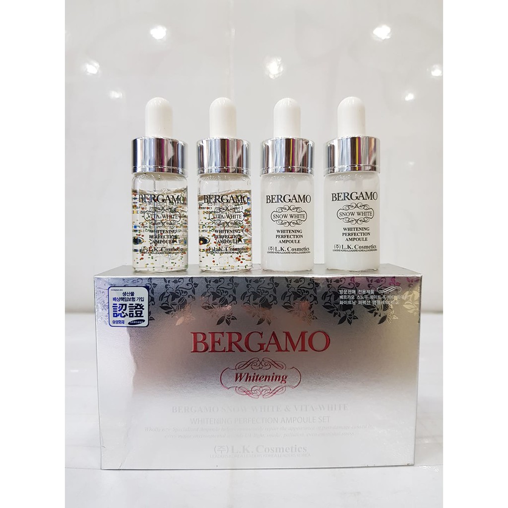 Hộp 4 Lọ Serum Dưỡng Da BERGAMO Hàn Quốc