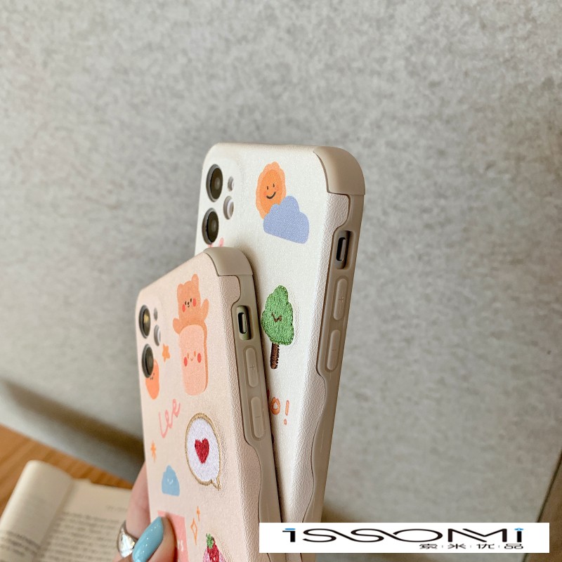 Ốp Điện Thoại Thêu Họa Tiết Hoạt Hình Đáng Yêu Cho Iphone X Xs 12 11pro Max | BigBuy360 - bigbuy360.vn