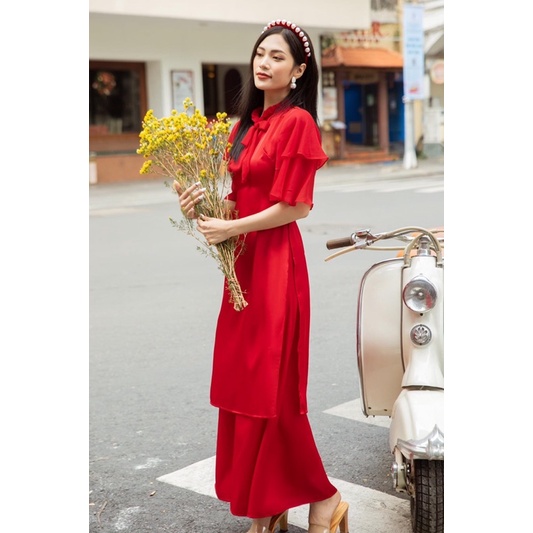 Ceci Cela - Áo Dài Nơ Cột Nữ Tính Tay Rủ Viên Minh 5