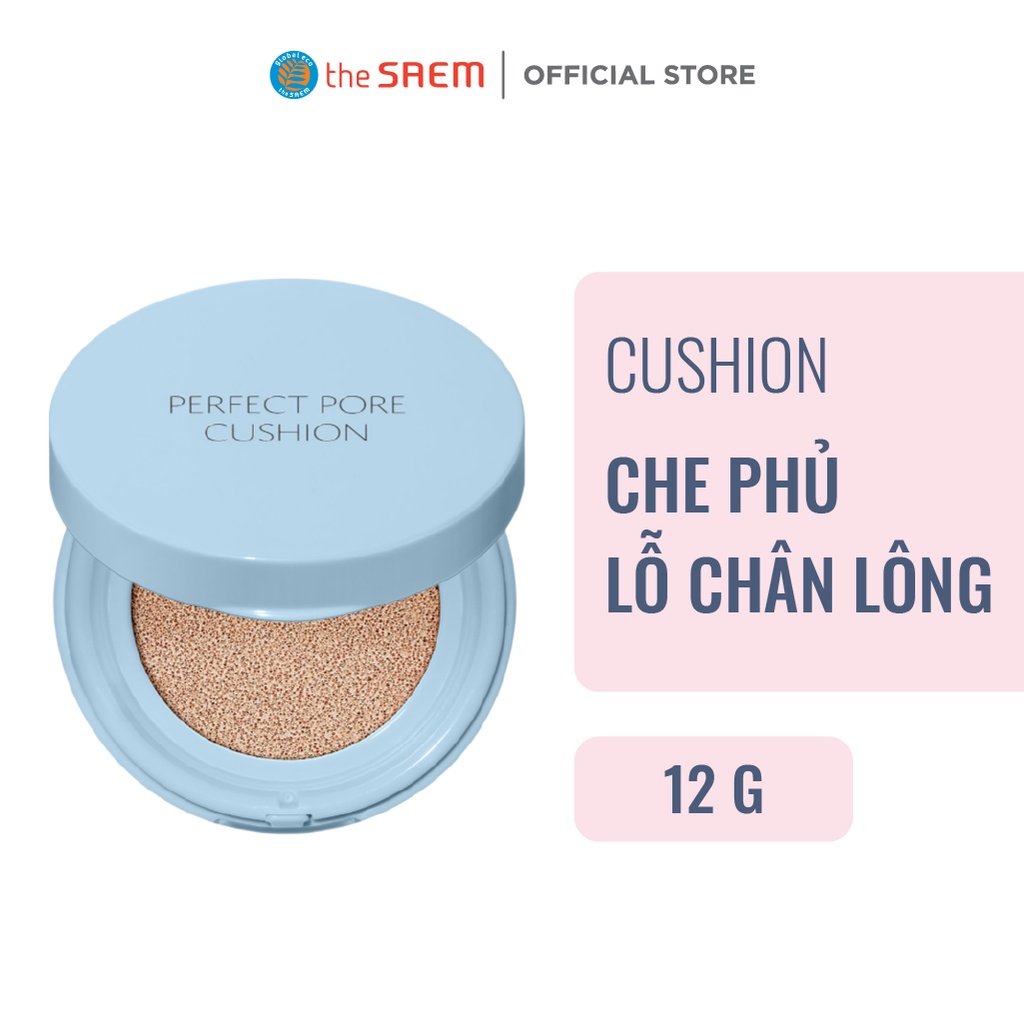 Phấn Nước Che Phủ Lỗ Chân Lông The Saem Saemmul Perfect Pore Cushion 02 Natural Beige (12g)