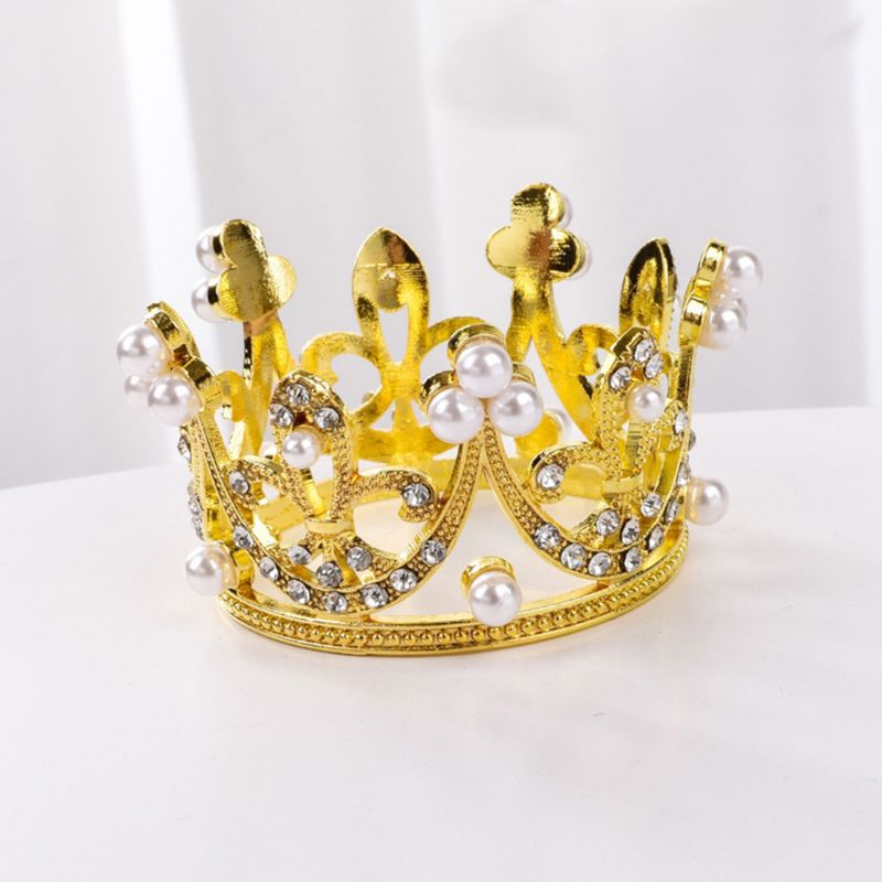 Vương Miện Mini Đính Đá Và Ngọc Trai Xinh Xắn