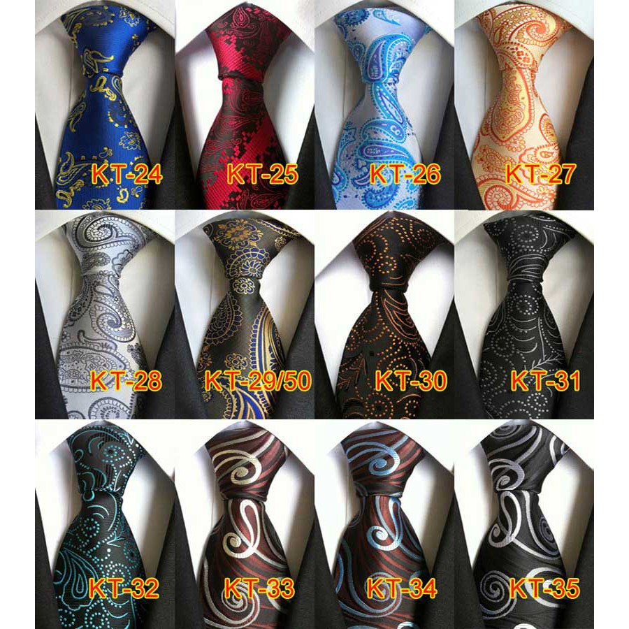 Cà Vạt Lụa In Hoa 8cm Thời Trang Cho Nam