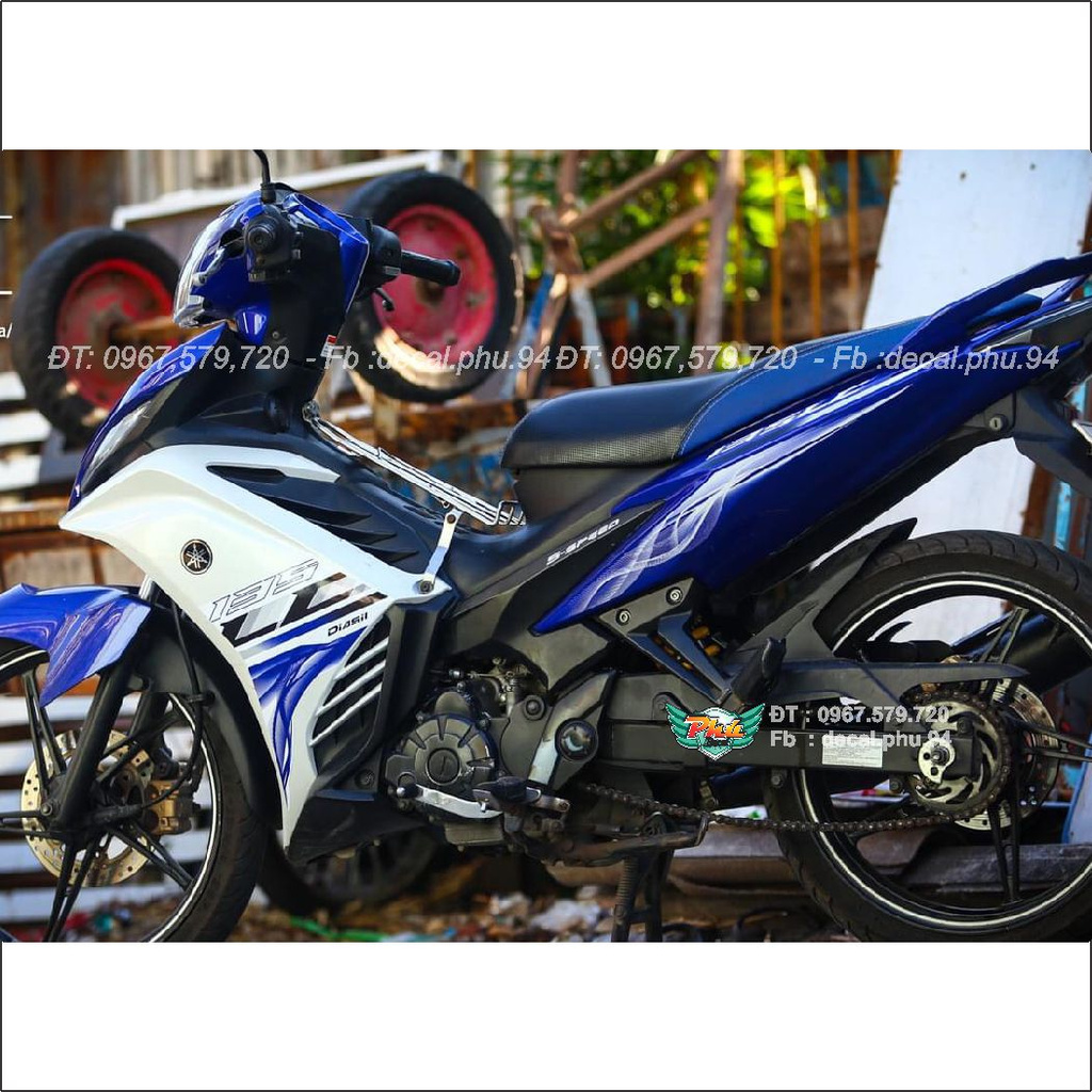 Tem Rời Exciter 135 LC trắng xanh 2021 (J)
