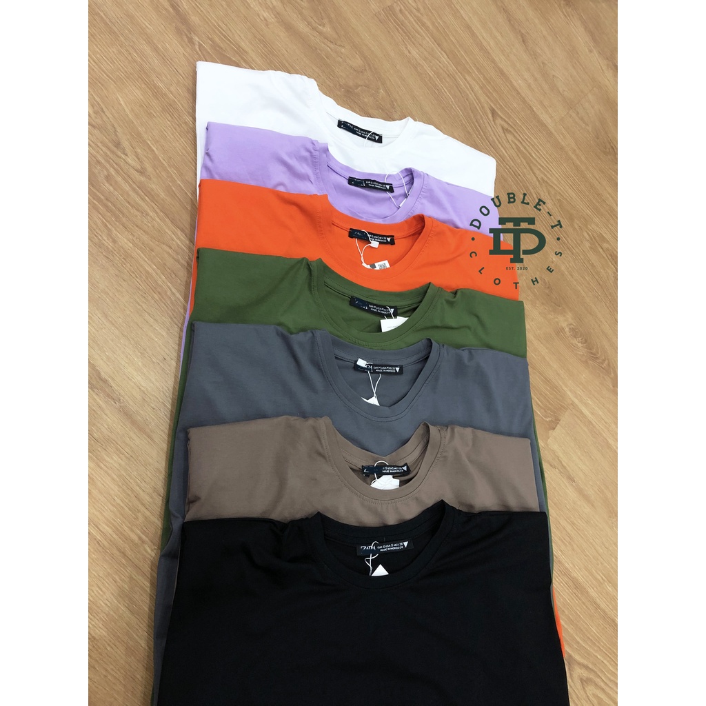 Áo thun Zara sát nách độn vai hàng xuất xịn - 100% cotton full tag