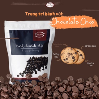 Socola chip đen trang trí bánh