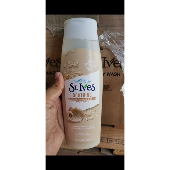 sữa tắm St.ives soothing oatmeal &amp; shea butter body wash 400ml