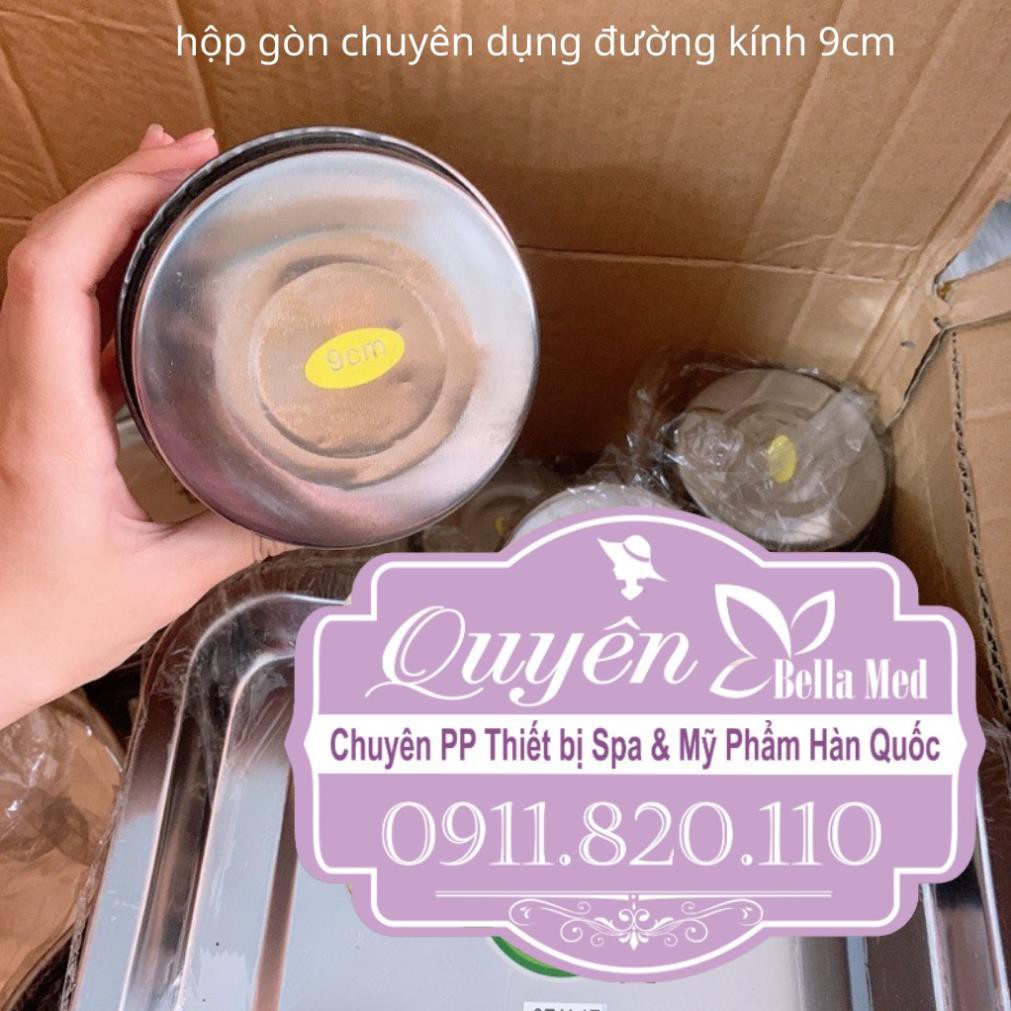 Hộp Inox Tròn Đựng Gòn y tế 9cm