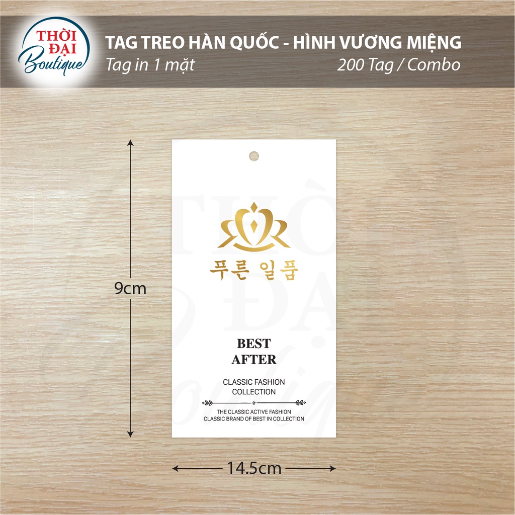 100c - Tag treo / Nhãn treo giấy phong cách Hàn Quốc kim cương