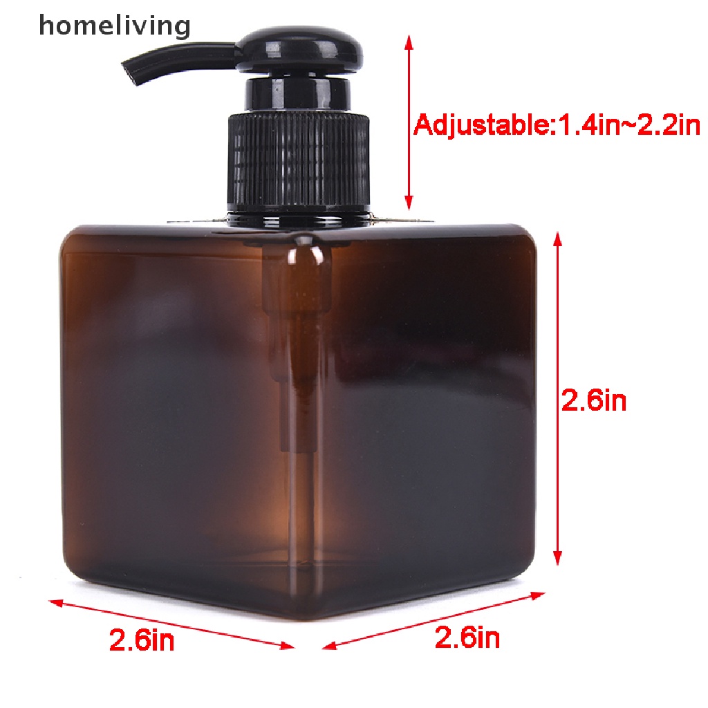 Bình Nhựa Rỗng Hình Vuông Đựng Dầu Gội Sữa Tắm 250ml Tiện Dụng