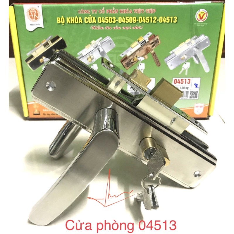 [chính hãng] khoá cửa phòng inox SUS 304 Việt Tiệp 04513 - Bảo hành 3 năm