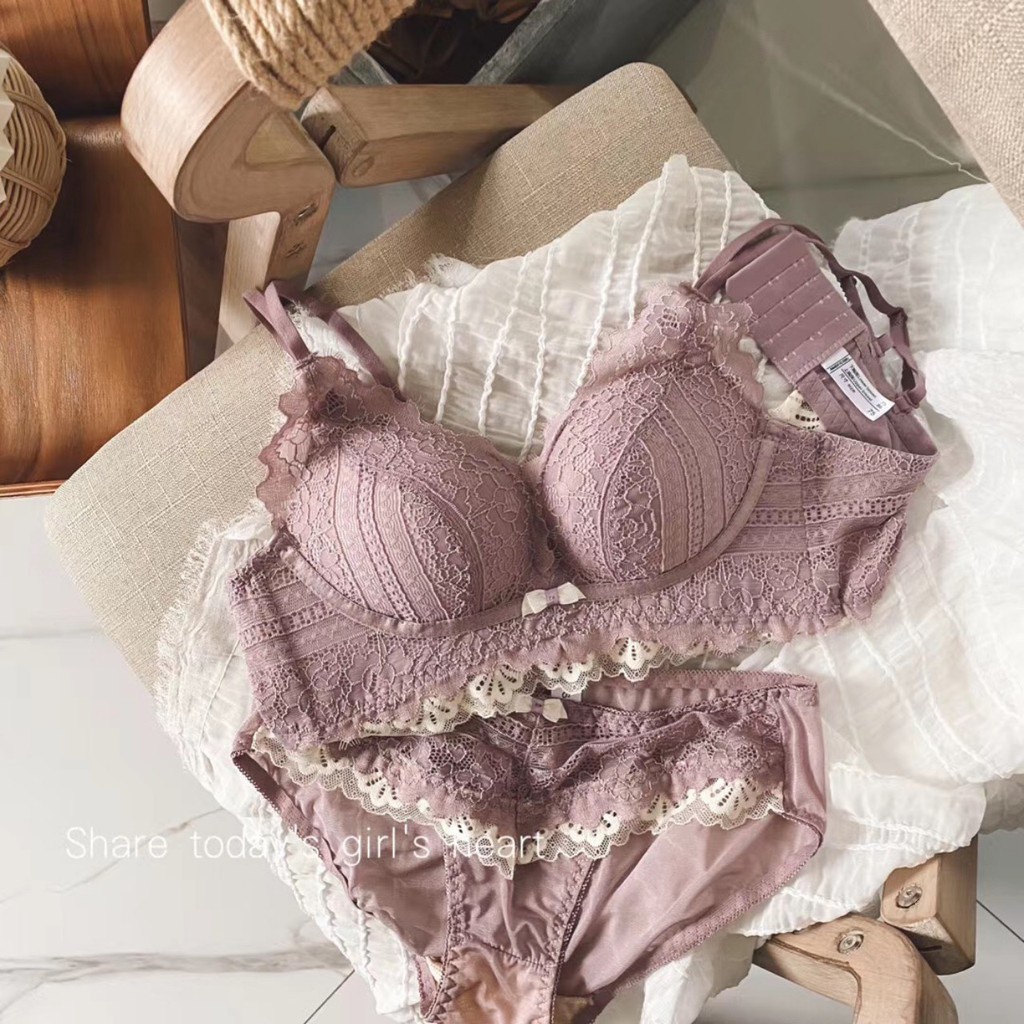 Bộ Lót Ren Không Gọng Đệm Vừa Nâng Ngực Tạo Khe Đỉnh Cao - Tặng kèm quà khi mua hàng