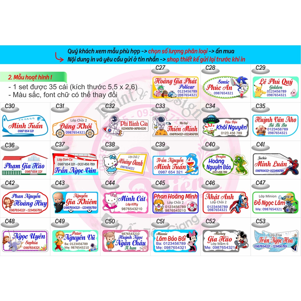 Thẻ đeo, bảng tên, logo công ty, logo trường, bảng tên học sinh, phù hiệu, tên ủi áo, tên dán mầm non