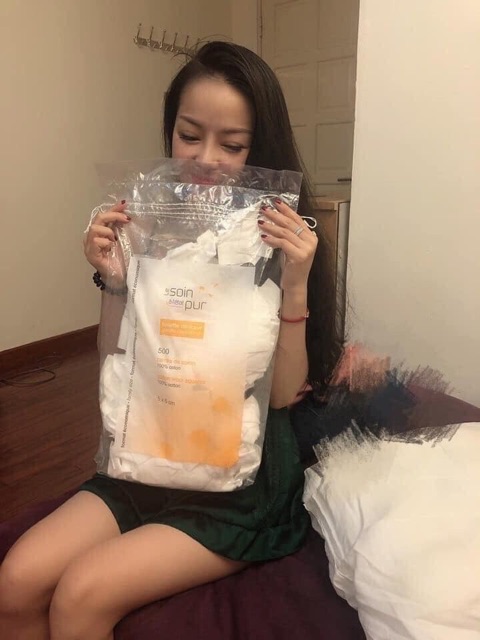 Bông Tẩy Trang Pháp Tetra Le Soin Laretat Pur 600 Miếng