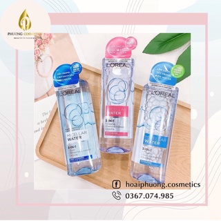 Nước tẩy trang Loreal paris 3 in 1 micellar water 400ml