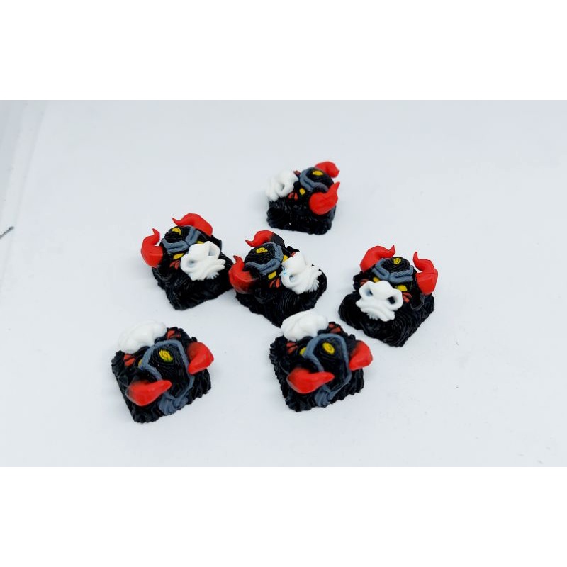 Keycap bull clone màu trắng đỏ đen trang trí bàn phím cơ