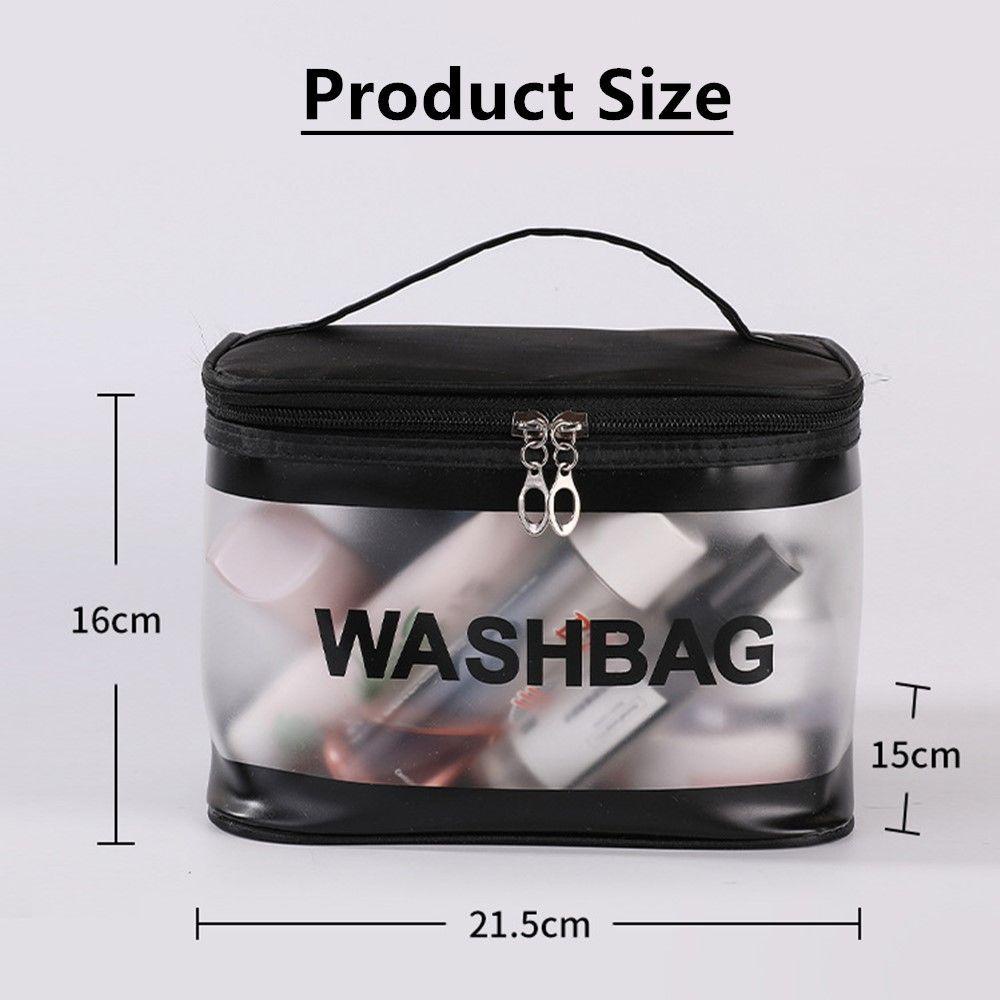 ♫DAPHNE♫ Portable Makeup Bags Reusable Travel Organizer Cosmetic Bag Toiletry Bag Women Transparent PVC Large Capacity Wash Bags/Multicolor