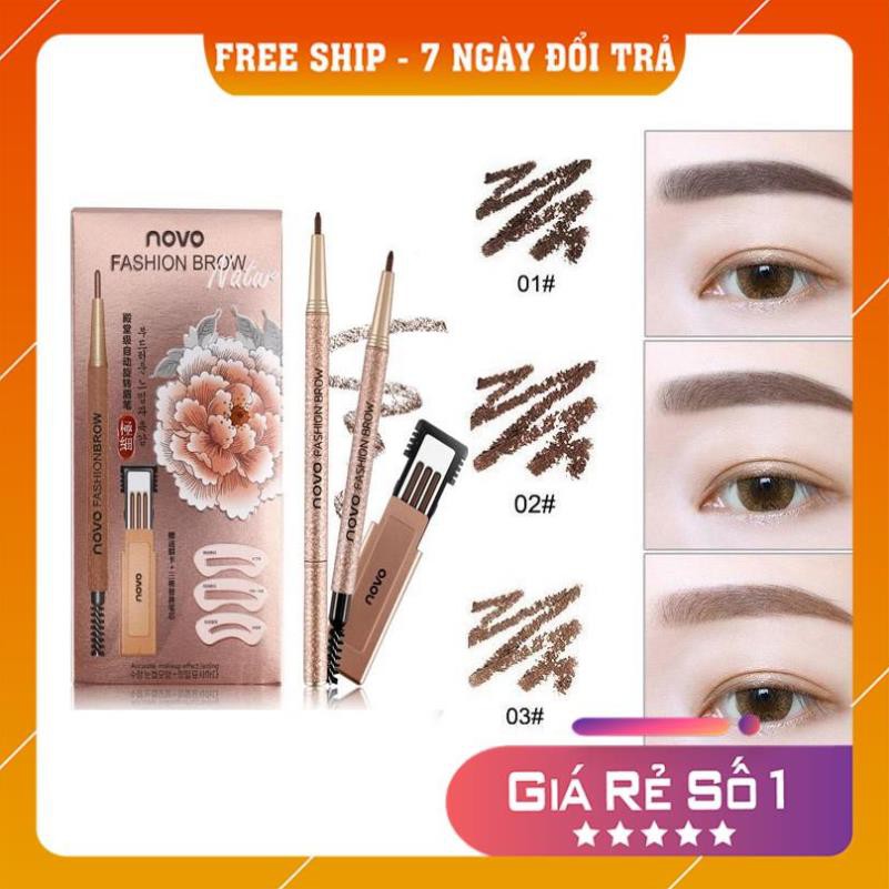 [ freeship - bảo hành đổi trả ] Bộ dụng cụ vẽ chân mày 3 kiểu dáng NV Fashion Brow