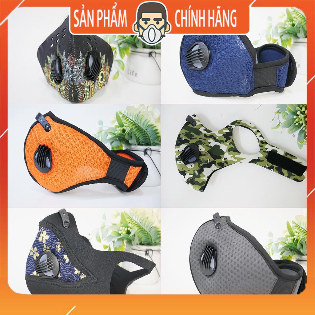 Khẩu trang cao cấp lọc bụi mịn pm2.5 dòng thể thao thoáng mát 2 van thở tái sử dụng