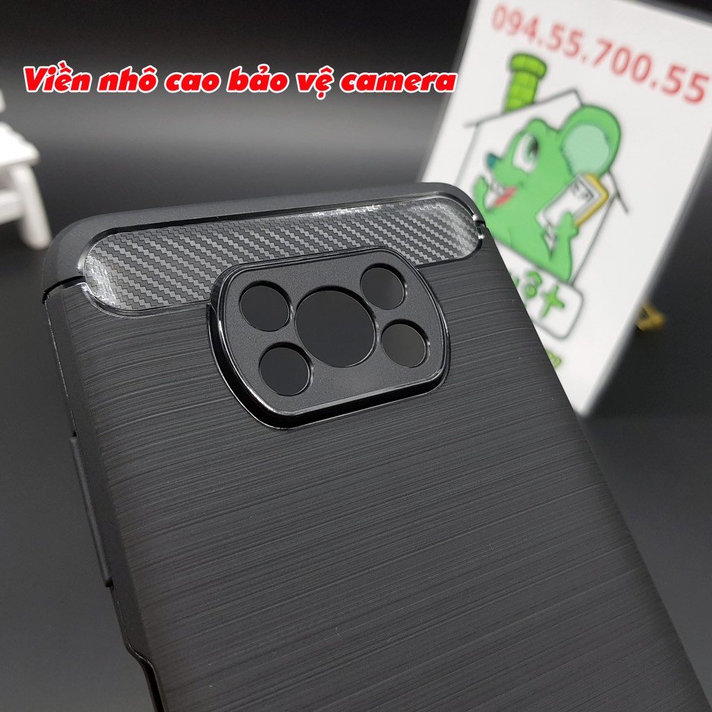 [Ảnh Thật] Ốp Lưng Xiaomi Poco X3/ X3 NFC/ X3 PRO Dẻo Carbon Phay Xước Chống Sốc