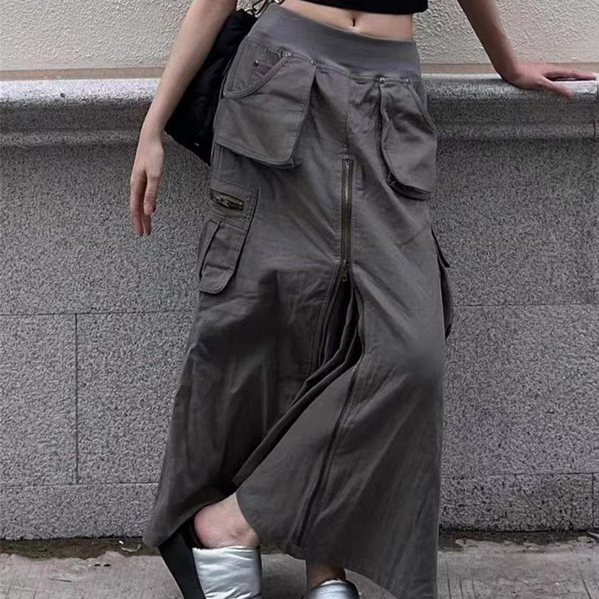 Chân Váy Chữ a Dáng Dài Lưng Cao Phong Cách Retro Mỹ Thời Trang Mùa Hè Cho Nữ